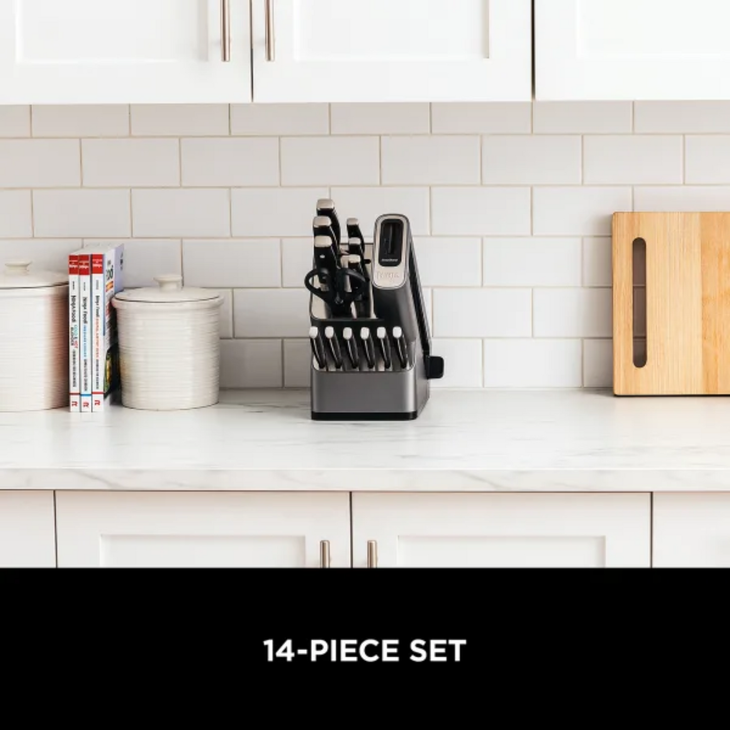 Ninja Foodi StaySharp Knife Block with Integrated Sharpener – Deluxe 14-Piece Set K32014EUUK