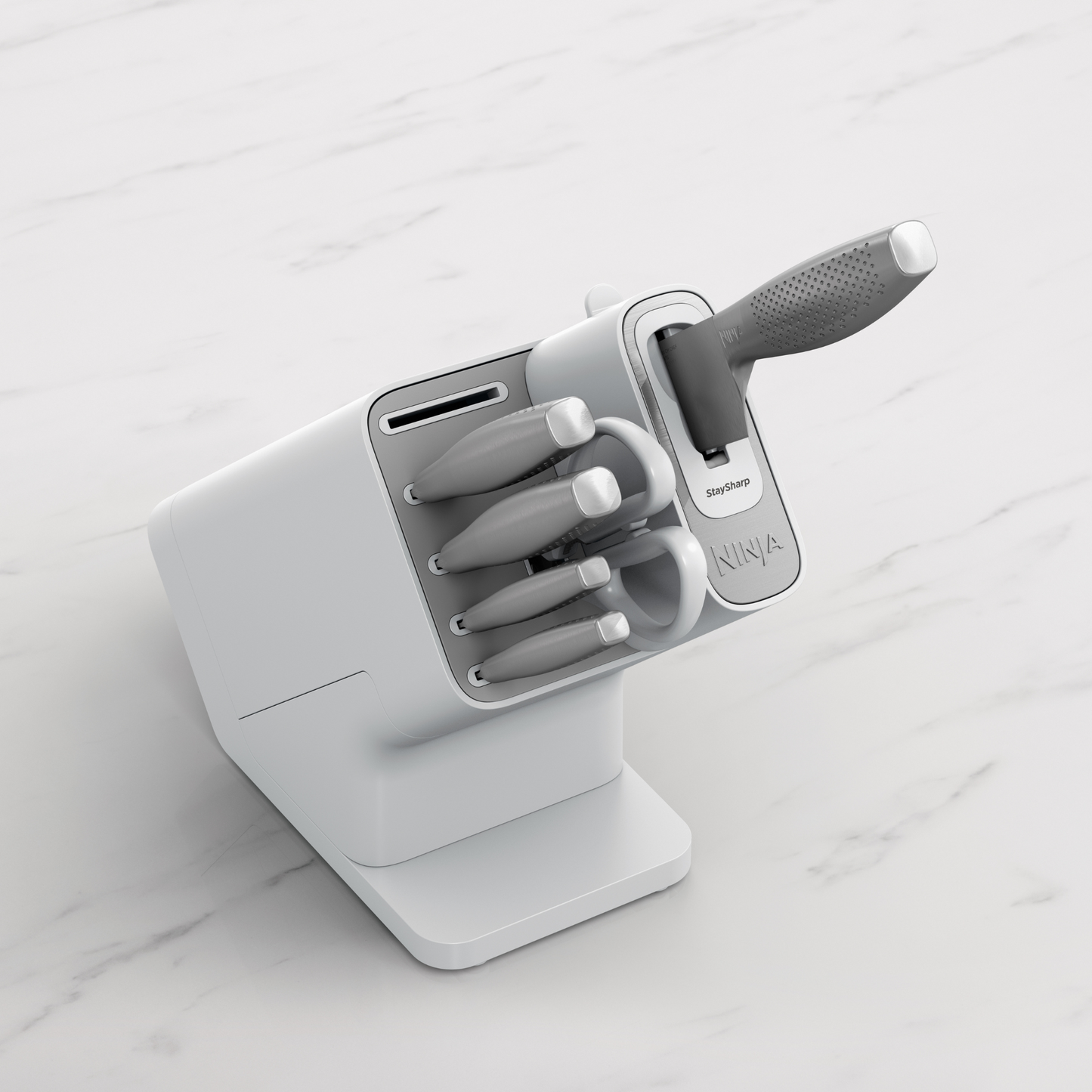 Ninja StaySharp Stainless 6-Piece Knife Set & White Block – K62006EUWH