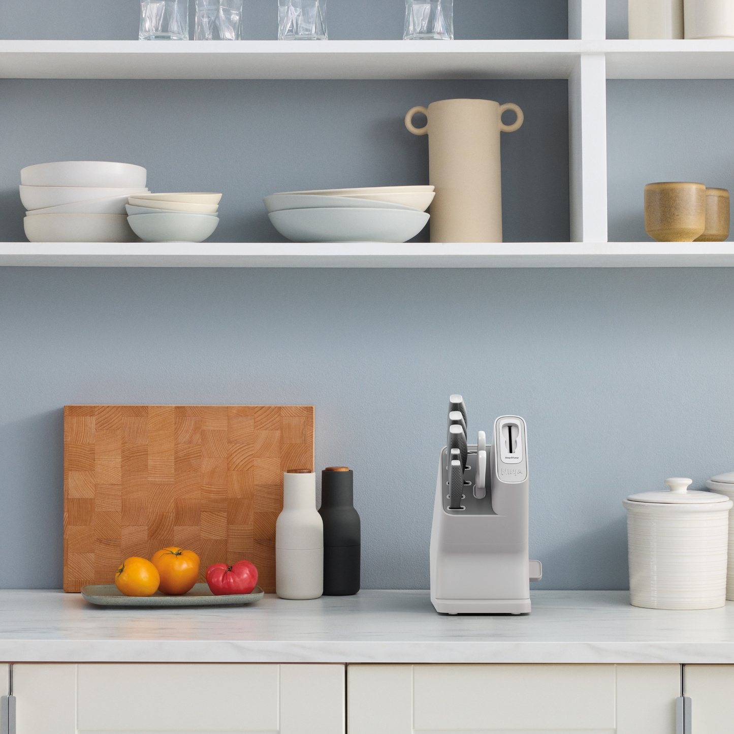 Ninja StaySharp Stainless 6-Piece Knife Set & White Block – K62006EUWH