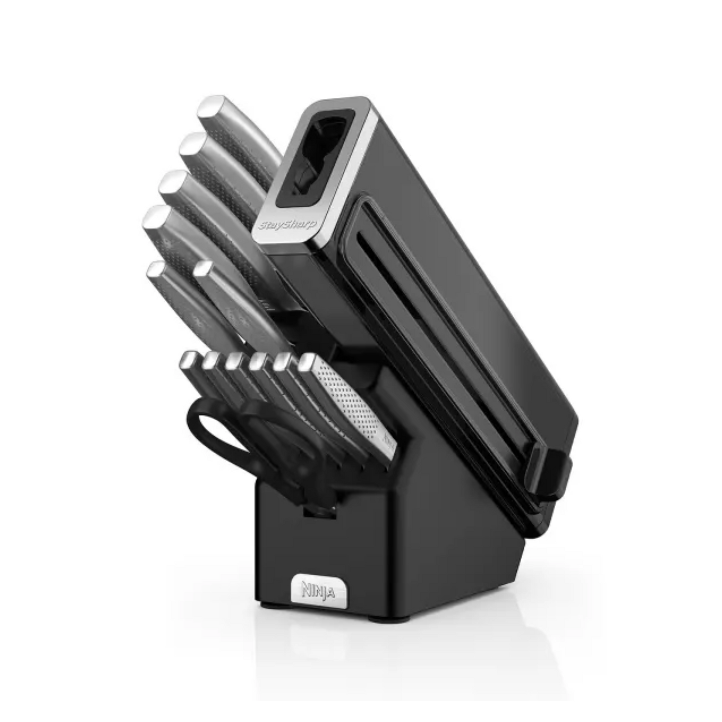 Ninja StaySharp 14-Piece Stainless Knife Set, Wood Block & Built-In Sharpener K62014EUUK