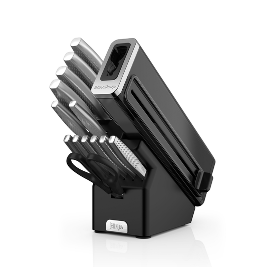 Ninja StaySharp 14-Piece Stainless Knife Set, Wood Block & Built-In Sharpener K62014EUUK