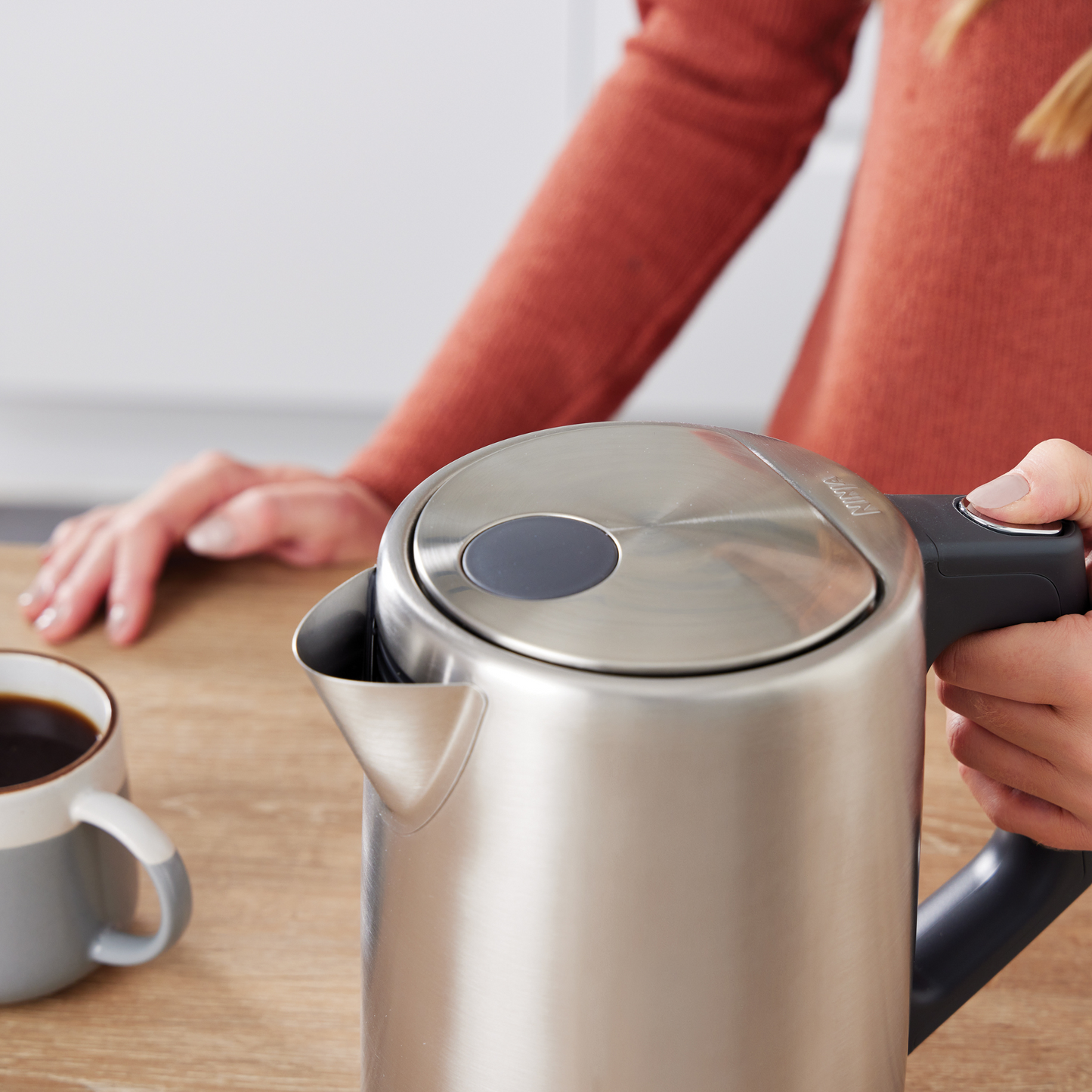 Ninja Stainless Steel Perfect Temperature Kettle, Rapid Boil – KT201UK