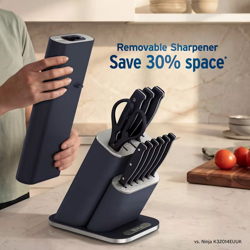 Ninja StaySharp 13-Piece Knife Block Set & Removable Sharpener - Black NK32013EUUKBK1