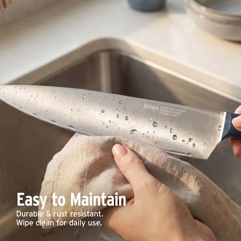 Ninja StaySharp 13-Piece Knife Block Set & Removable Sharpener - Black NK32013EUUKBK1