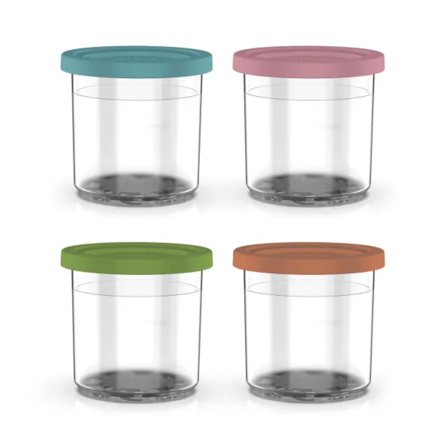 Ninja Ice Cream Maker Dessert Tubs with Coloured Lids (Set of 4)