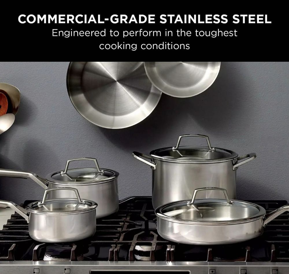 Everclad Stainless Steel 3-piece Saucepan Set With Lids C93003EUI