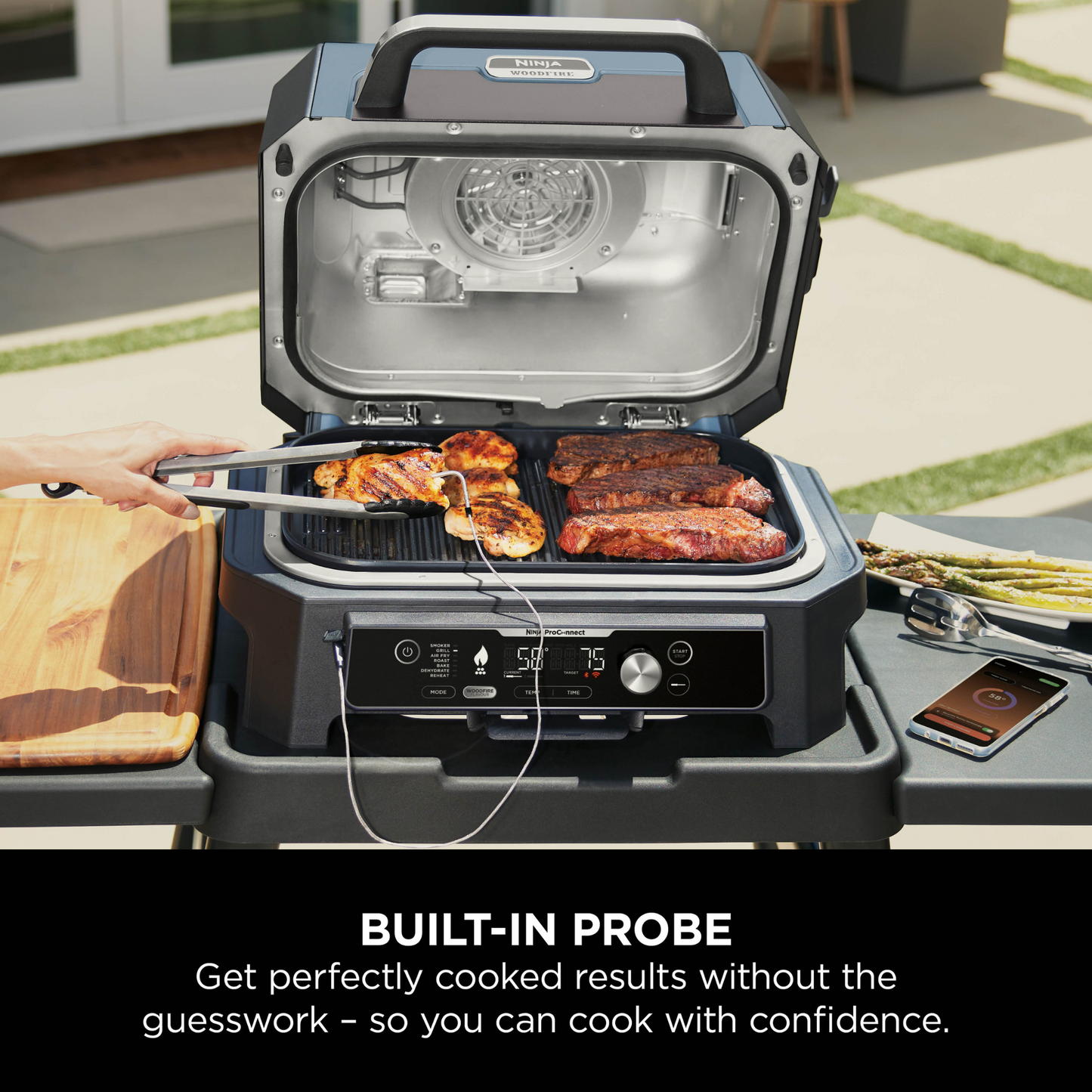 Ninja Woodfire Pro Connect XL Electric BBQ Grill & Smoker OG901UK