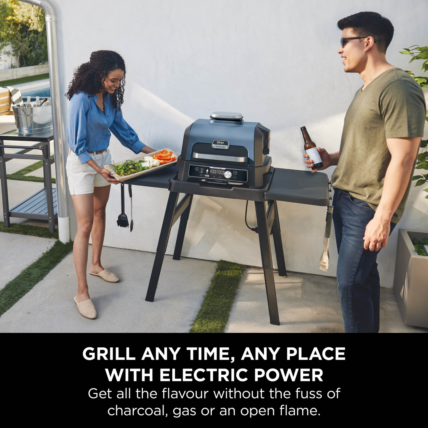 Ninja Woodfire Pro Connect XL Electric BBQ Grill & Smoker OG901UK