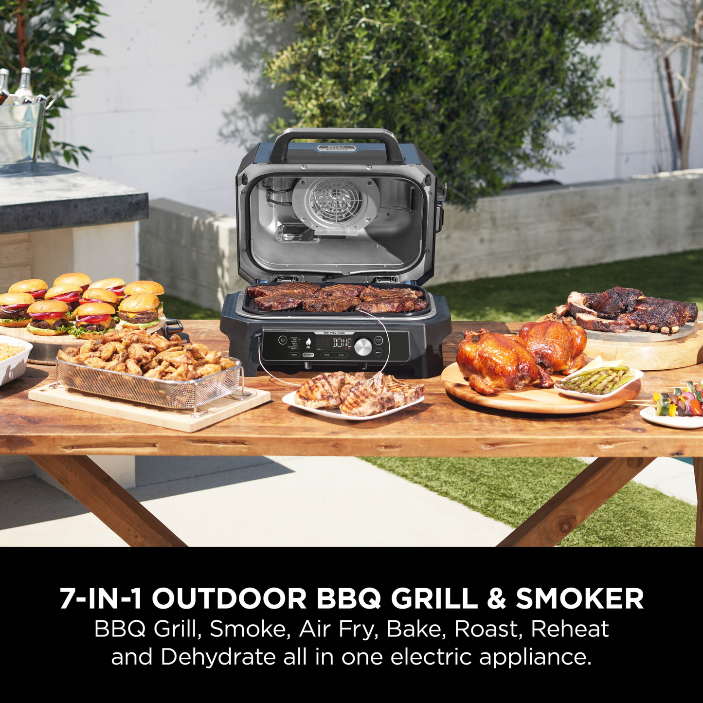 Ninja Woodfire Pro Connect XL Electric BBQ Grill & Smoker OG901UK