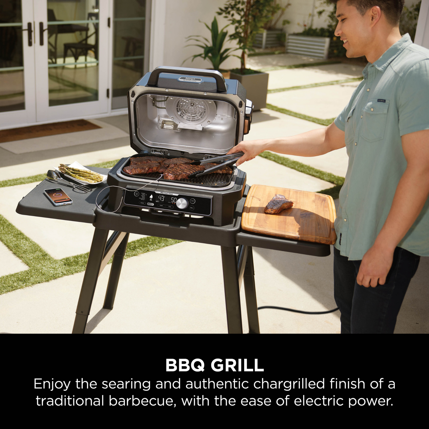Ninja Woodfire Pro Connect XL Electric BBQ Grill & Smoker OG901UK