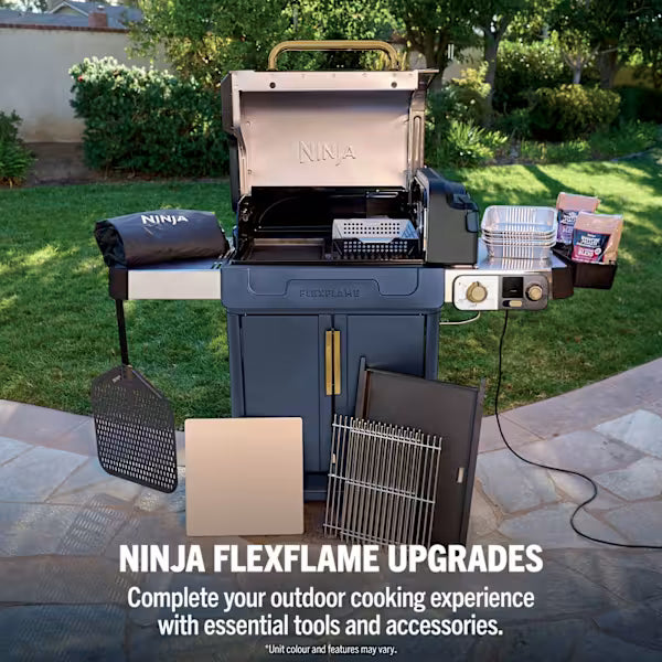Ninja FlexFlame Gas BBQ & Outdoor Cooking System - Blue & Gold PG301UKBL