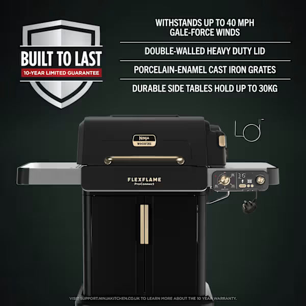Ninja FlexFlame ProConnect Gas BBQ & Outdoor Cooking System PG305UK