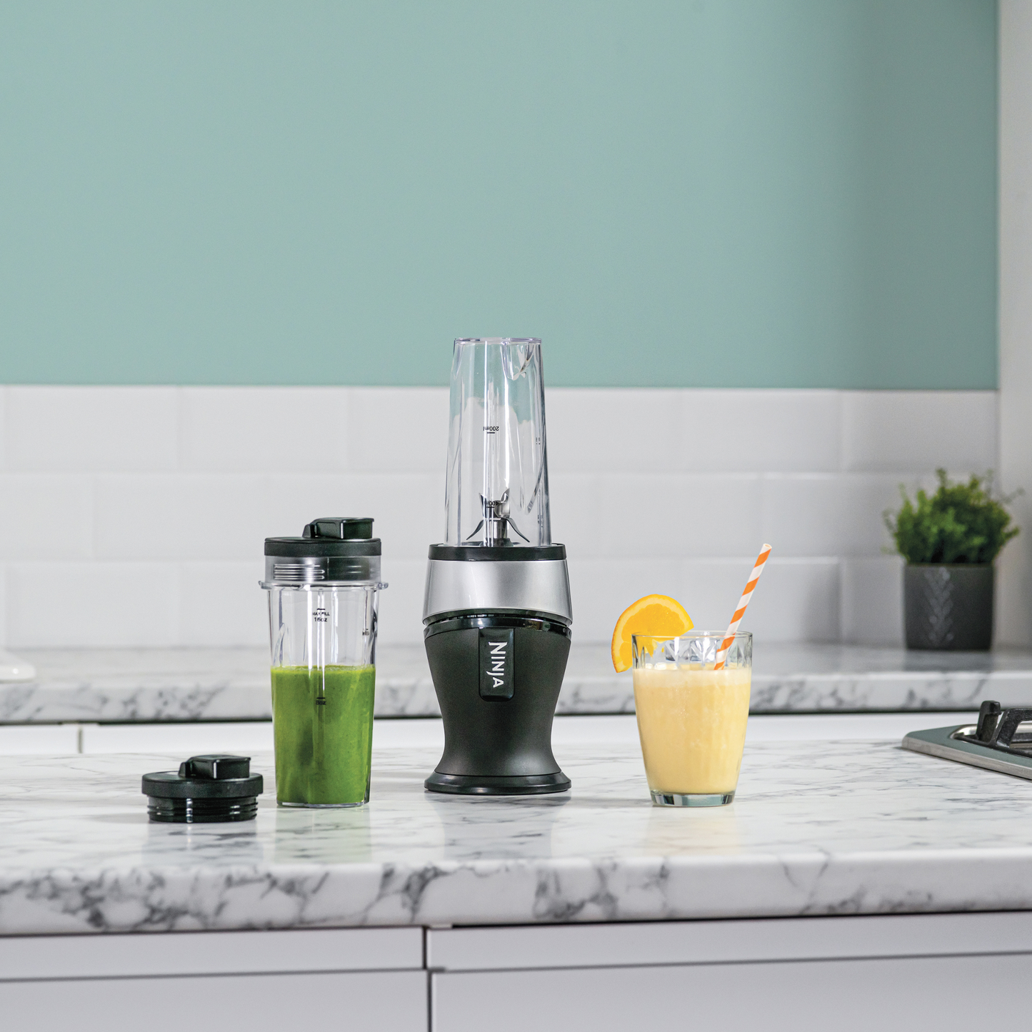 Nutri Ninja 700W Slim Blender & Smoothie Maker - QB3001UKS - Silver