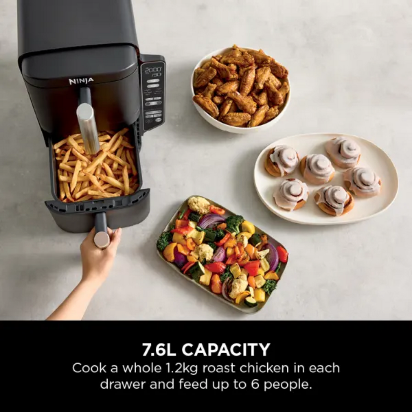 Ninja Double Stack 2-Drawer Air Fryer 7.6L – SL300UK