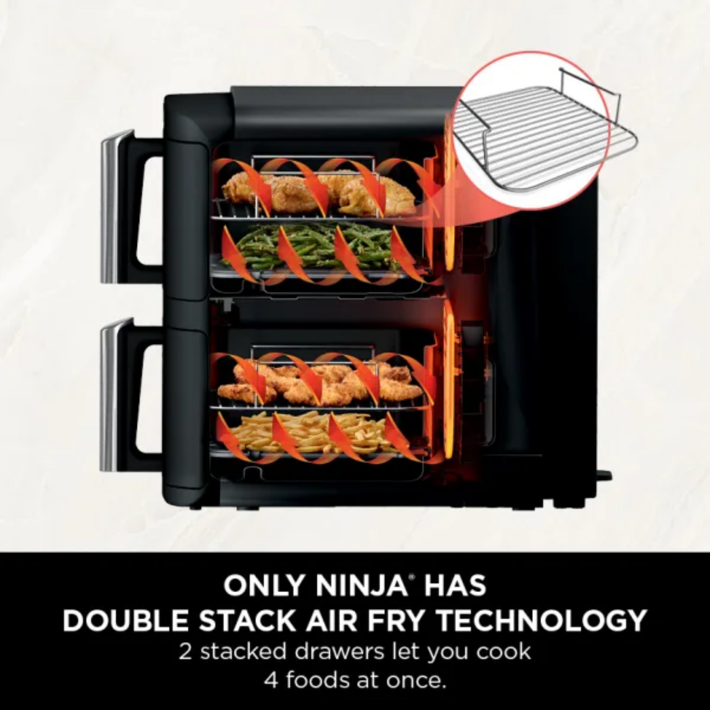 Ninja Double Stack 2-Drawer Air Fryer 7.6L – SL300UK