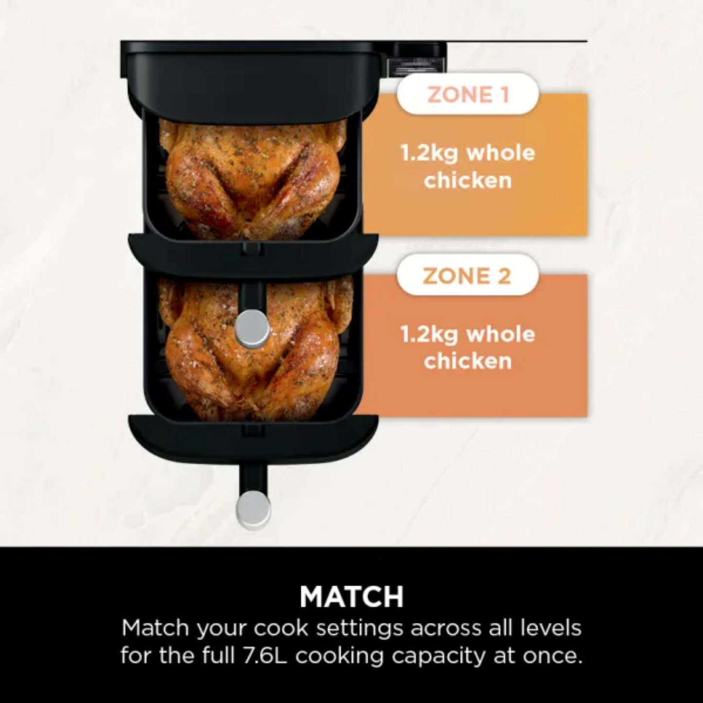 Ninja Double Stack 2-Drawer Air Fryer 7.6L – SL300UK