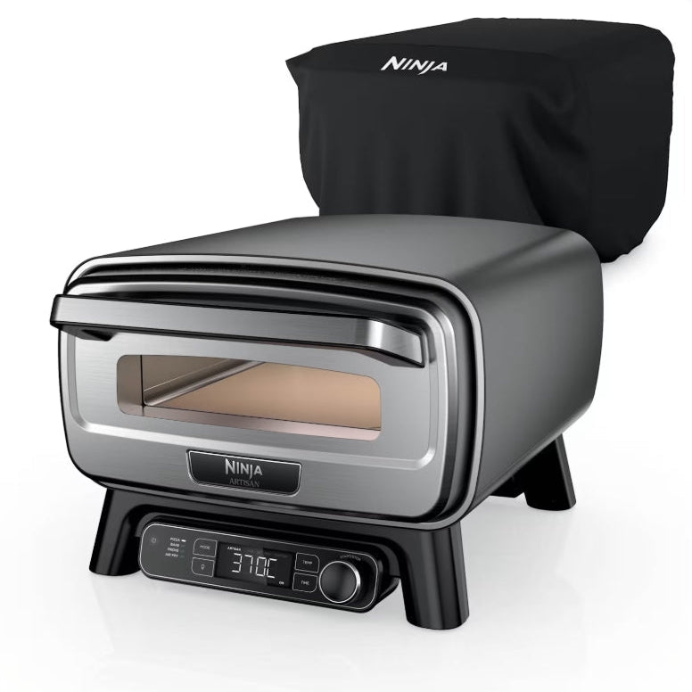 Ninja Artisan Electric Outdoor Pizza Oven & Air Fryer and Cover Bundle MO203UK