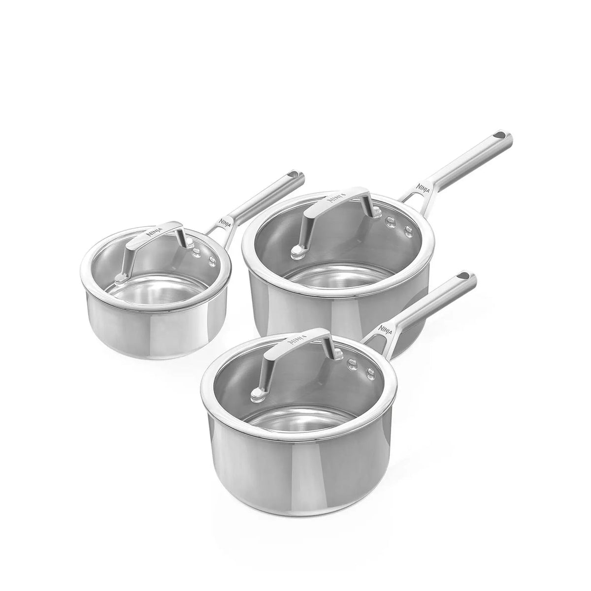 Everclad Stainless Steel 3-piece Saucepan Set With Lids C93003EUI