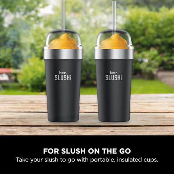 Ninja SLUSHi Insulated Bubble Cup with Lid & Straw – Black XSKBBLBKEUK