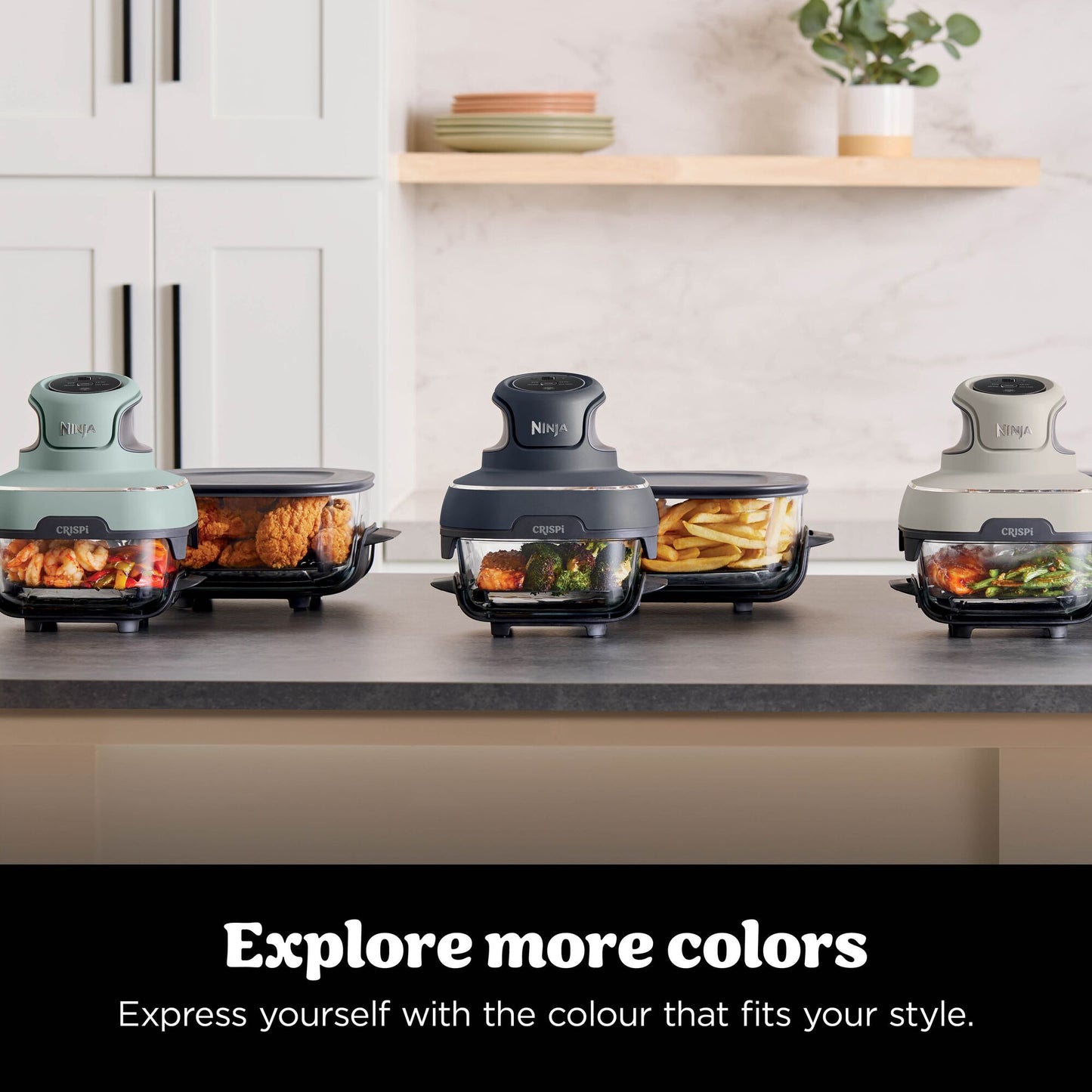 Ninja CRISPi 4-in-1 Portable Glass Air Fryer - Cyber Space FN101UKGY