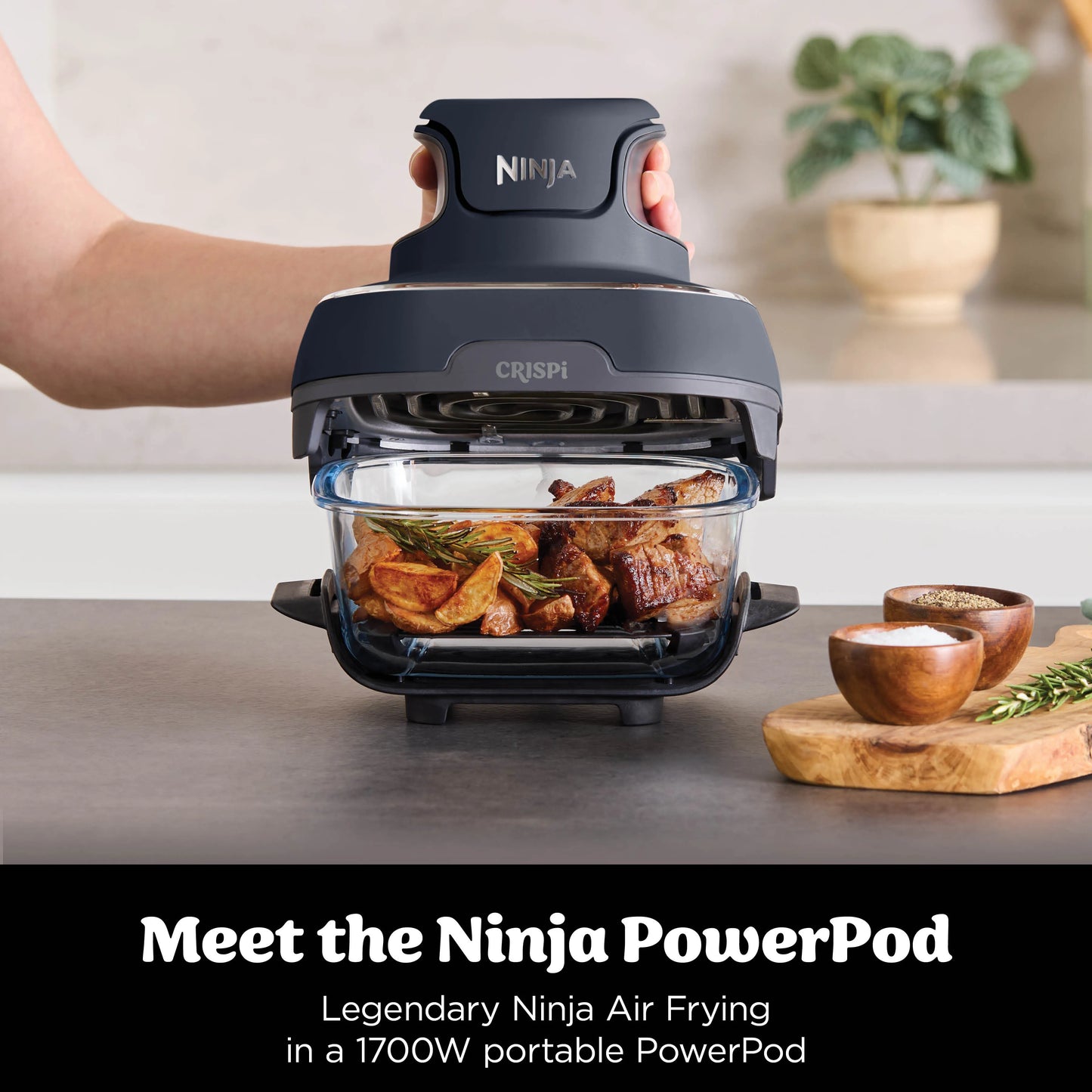 Ninja CRISPi 4-in-1 Portable Glass Air Fryer - Cyber Space FN101UKGY