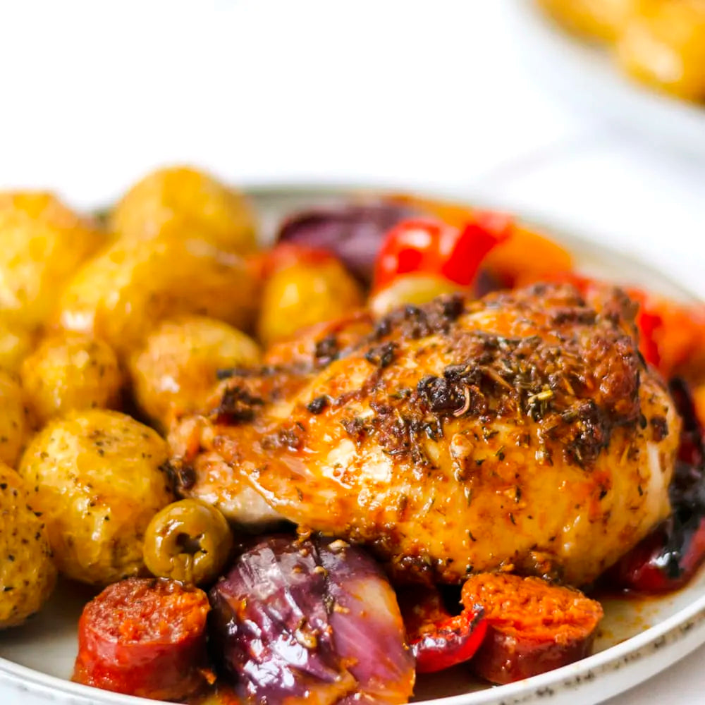 Spanish Chicken Traybaked with Potatoes